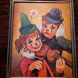 Vintage 1960’s Litho of "Clowns" by Lee. No. 332 Size 8" x 10"